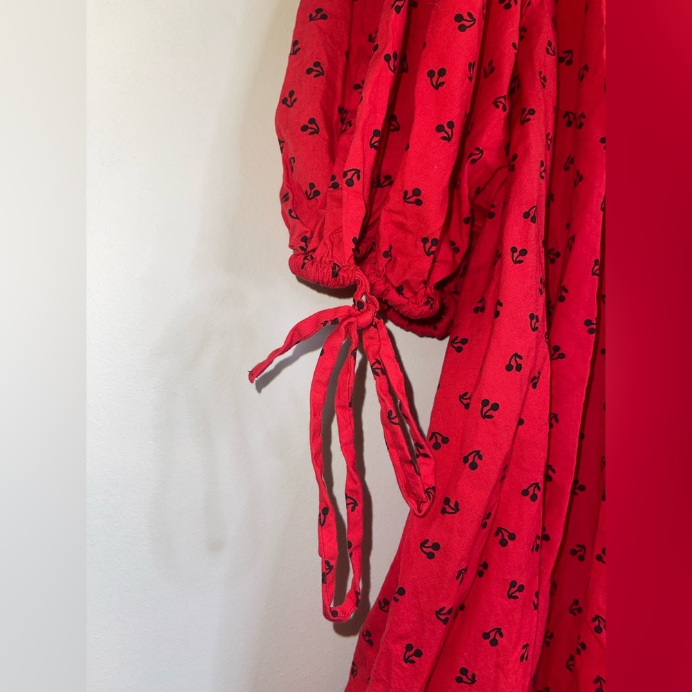 Damson Madder Jemima Mini Dress - Red Cherries size UK 16 US 12 - Picture 12 of 14